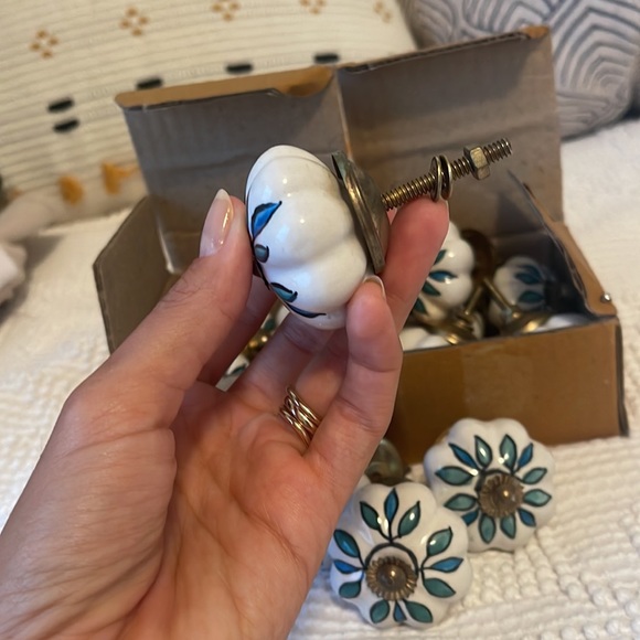 Unique Bohemian hand painted knobs - Picture 2 of 2